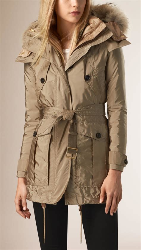 burberry ladies parkas|burberry parka black with hood.